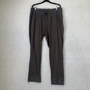Dylan Sweatpants Womens XL Gray Waffle Knit Jogger Lounge Drawstring Pants Soft